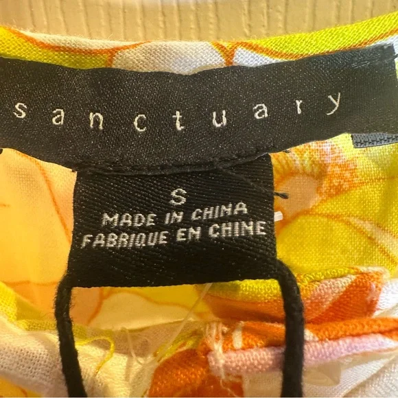 Sanctuary Yellow Orange Mini Sundress NWT - Picture 7 of 10
